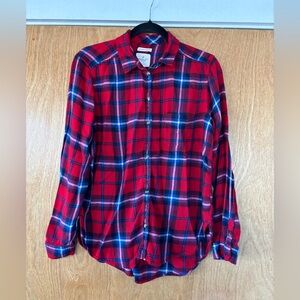 American Eagle Outfitters Red and Blue Plaid Shirt